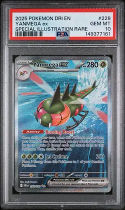 2025 POKEMON DRI EN-DESTINED RIVALS SPECIAL ILLUSTRATION RARE YANMEGA EX PSA 10 - Image 1