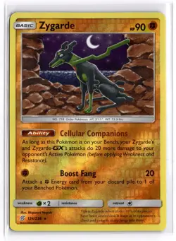 Pokemon TCG Zygarde 124/236 Sm-Unified Minds Reverse Holo - Image 1