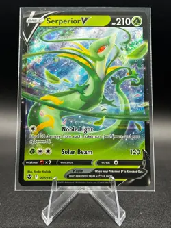 Serperior V 007/195 Swsh12: Sword & Shield - Silver Tempest Holo Pokemon TCG - Image 1