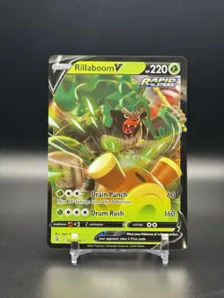 Rillaboom V 022/264 2021 Pokemon SWSH Fusion Strike Ultra Rare - Image 1