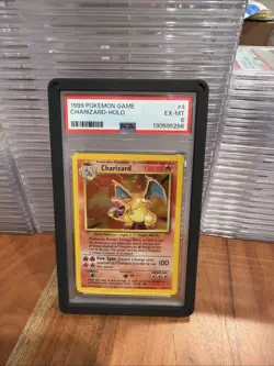 1999 Pokemon Base Set Holo Charizard #4 PSA 6 - Image 1