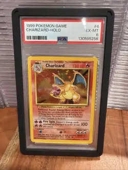 1999 Pokemon Base Set Holo Charizard #4 PSA 6 - Image 2