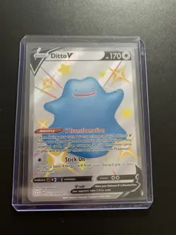 Ditto V Shiny Holo Rare Shining Fates: Shiny Vault SV118/SV122 Pokemon Card - Image 1