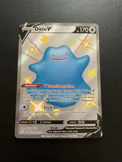 Ditto V Shiny Holo Rare Shining Fates: Shiny Vault SV118/SV122 Pokemon Card - Image 2