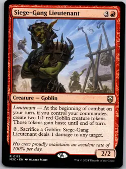 Siege-Gang Lieutenant R Commander: Modern Horizons 3 113 NM - Image 1