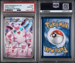 2025 POKEMON PFL EN-PHANTASMAL FLAMES ILLUSTRATION RARE #105 WIGGLYTUFF PSA 10 - Image 3