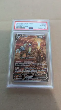 2023 POKEMON SWORD & SHIELD CROWN ZENITH #GG36 FULL ART/ENTEI V PSA 10 - Image 1