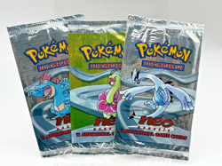 WOTC Neo Genesis *EMPTY Booster Packs Vintage Pokemon Lugia Meganium Feraligatr - Image 1