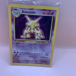 Pokemon TCG Alakazam Base Set 1/102 Holo Unlimited Holo Rare - Image 1