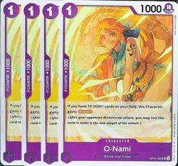 One Piece TCG - 4er Playset - OP05-062 O-Nami UC/EN/NM - Image 1