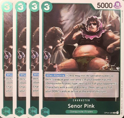 One Piece TCG - 4er Playset - OP04-026 Senor Pink R/EN/NM - Image 1