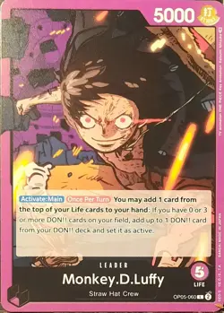 One Piece TCG - Leader Einzelkarte - OP05-060 Monkey.D.Luffey L/EN/NM - Image 1