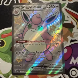 Pokemon TCG Wigglytuff EX Scarlet & Violet Paldean Fates Holo Card 222/091 - Image 1