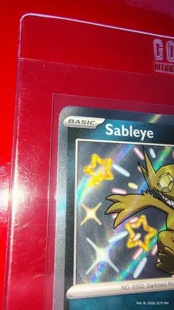 Sableye 184/091 Shiny Rare Paldean Fates Near Mint Pokemon Card - Image 3