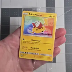 SEALED Ash’s Pikachu TCG SM108 2017 Promo Card Pokemon "I Choose You" Clean - Image 1
