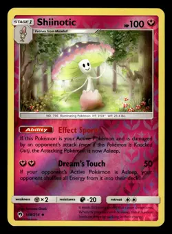 Shiinotic 148/214 Reverse Holo S&M Lost Thunder Pokemon Card - Image 1