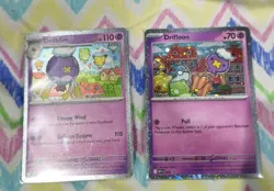 Drifloon 005 & Drifblim 006 BLACK STAR PROMO COSMOS HOLO MEGA EVOLUTION Pokemon - Image 1