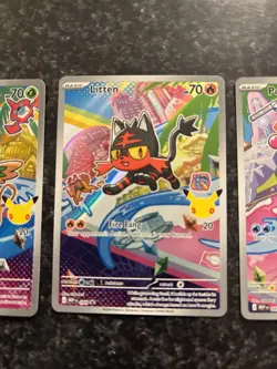 POKEMON Rowlet, Litten, Popplio MEP 045, 044, 043 NM First Partner 30th Gen 7 - Image 3