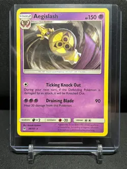 Aegislash 49/131 Rare Pokemon 2017 Forbidden Light - NM - Image 1