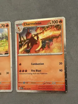 Pokemon TCG Charmander 004/165 Charmeleon 005/165 Cosmo Holo S&V NM/M - Image 3