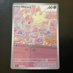 Milcery 152/142 Pokemon TCG Stellar Crown Illustration Rare Full Art Holo NM - Image 1