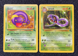 1x Pokemon TCG Ekans & Arbok Fossil Edition Unlimited Regular MP Free Shipping - Image 1