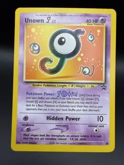 Pokemon TCG Unown J 2001 Black Star Promo Promo 38 - Image 1