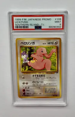 1999 Pokemon Japanese Promo Lickitung Southern Island T.I. PSA 9 Mint - Image 1