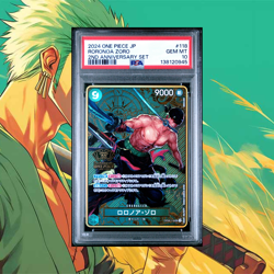 2024 ONE PIECE OP06-118 JAPANESE 2ND ANNIVERSARY SET RORONOA ZORO JP PSA 10 - Image 1