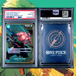 2024 ONE PIECE OP06-118 JAPANESE 2ND ANNIVERSARY SET RORONOA ZORO JP PSA 10 - Image 2