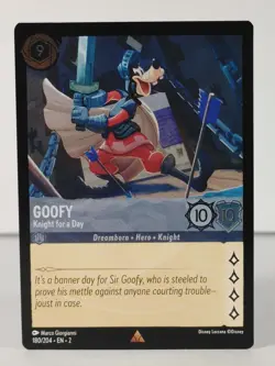 Goofy - Knight for a Day - Rare/Foil - Rise of the Floodborn #180 - LORCANA -T - Image 1