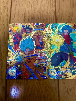 Super Dragon Ball Heroes 4 Star Card Lot x3 SR Holo Goku Trunks Japan - Image 2