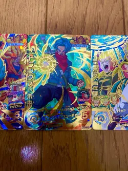 Super Dragon Ball Heroes 4 Star Card Lot x3 SR Holo Goku Trunks Japan - Image 3