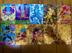 Dragon Ball Heroes P Promo Card Lot x10 Gold Foil Zeno Goku Vegeta Japan - Image 1