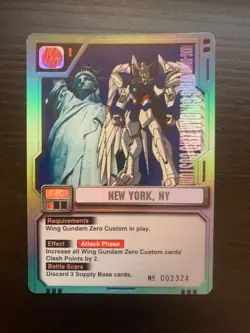 GUNDAM MS WAR TCG 2001 BANDAI FOIL PROMO BFP03 NEW YORK NY EVENT CARD # 002324 - Image 1