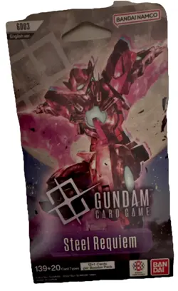 Bandai Gundam Card Game Steel Requiem Pack English 12+1 Cards. 5 PACK BUNDLE ! - Image 2