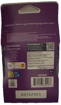Bandai Gundam Card Game Steel Requiem Pack English 12+1 Cards. 5 PACK BUNDLE ! - Image 3