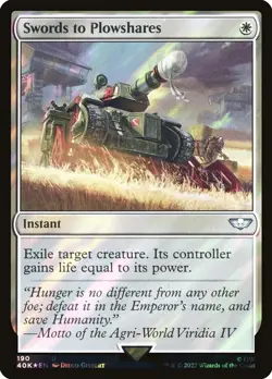 MTG | Swords to Plowshares (Surge Foil) | Warhammer 40,000 | Magic | NM | 40K - Image 1