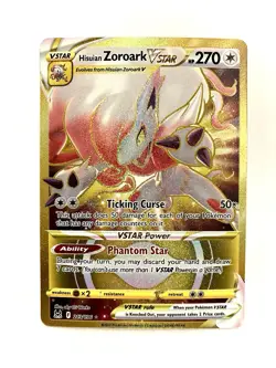 Hisuian Zoroark VSTAR 213/196 Lost Origin Gold Secret Rare Holo Pokemon TCG NM - Image 1