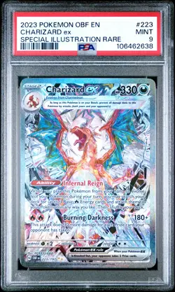 2023 POKEMON OBF EN-OBSIDIAN FLAMES #223 CHARIZARD ex PSA 9 - Image 1