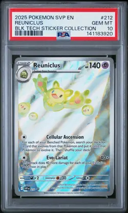 2025 POKEMON SVP EN-SV BLACK STAR PROMO #212 REUNICLUS PSA 10 - Image 1