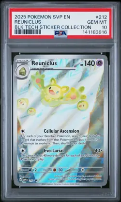 2025 POKEMON SVP EN-SV BLACK STAR PROMO #212 REUNICLUS PSA 10 - Image 1