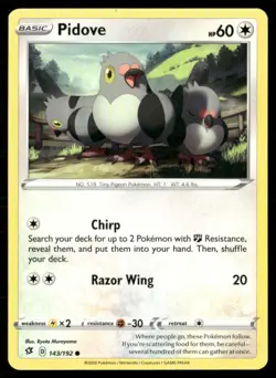 2020 Sword & Shield - Rebel Clash Pidove Basic/Common #143 - Image 1