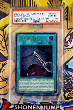 Yu-Gi-Oh! POWER BOND 1st Ed Cybernetic Revolution CRV-EN037 PSA 10 Ultimate Rare - Image 1