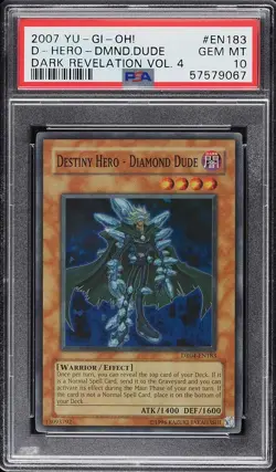 PSA 10 Destiny Hero Diamond Dude Super DR04-EN183 Dark Revelation 4 Yugioh - Image 1