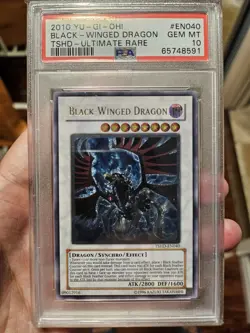 Yugioh 2010 Black Winged Dragon UTR PSA 10 Gem Mint Ultimate Rare Low Pop - Image 1