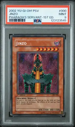 2002 YU-GI-OH! PSV-PHARAOH'S SERVANT 1ST ED #000 JINZO PSA 9 - Image 1