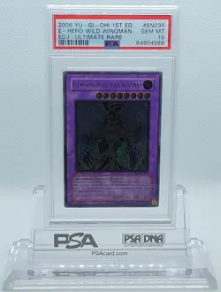 YUGIOH 1ST EOJ-EN035 ELEMENTAL HERO WILD WINGMAN ULT PSA 10 GEM MINT #64904566 - Image 1
