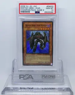 YUGIOH CP06-EN002 DESTINY HERO FEAR MONGER SUPER RARE PSA 10 GEM MINT #28626289 - Image 1