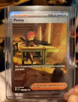 Pokemon Card TCG Penny Trainer 252/198 Full Art Scarlet and Violet - Image 1